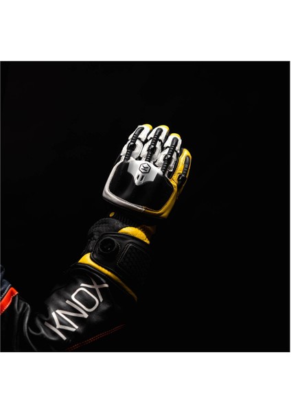 Handroid (Mk5) Korumalı Deri Motosiklet Eldiveni (Siyah / Sarı) indirimleri
