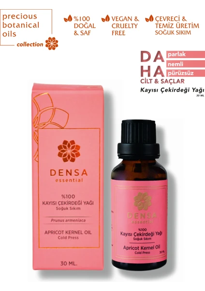 Densa Essential  Kayısı Çekirdeği Yağı Soğuk Sıkım 30 ml