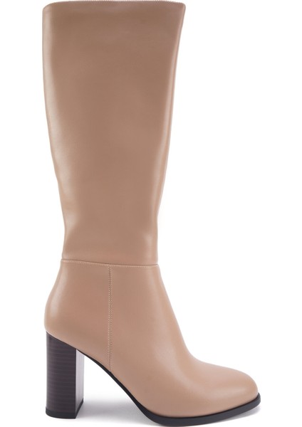 Ovetta 3pr Nude Kadın Topuklu Çizme