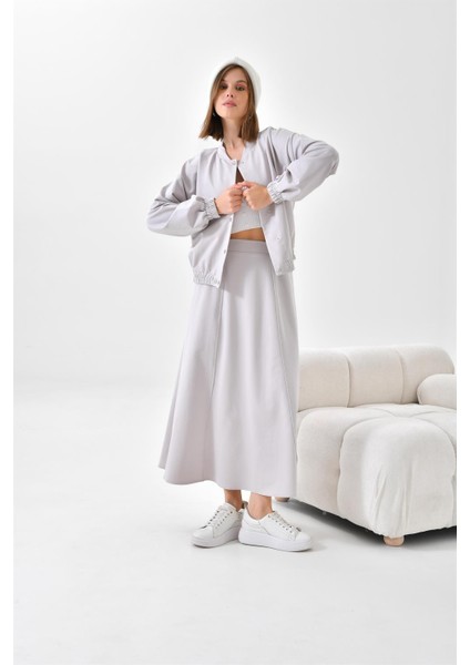 Kadın İki İp Etekli Takım Gri 30619 fiyatları