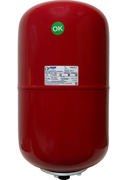 24 Lt (Litre) Genleşme Hidrofor Tankı Ayaksız (Silindirik )