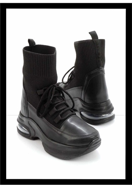 Siyah Triko Kadın Sneaker K02932402382
