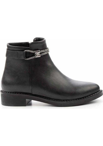 Siyah Platin Taşlı Kadın Bot & Bootie K02994060509 fiyatları