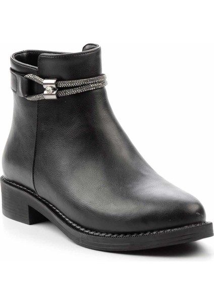 Siyah Platin Taşlı Kadın Bot & Bootie K02994060509 modelleri