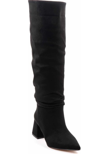 Siyah Süet Kadın Çizme K03992053102 modelleri