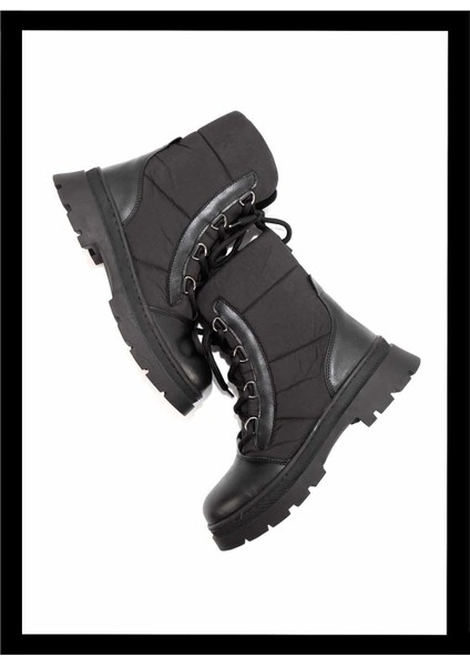 Siyah Paraşüt Kadın Bot & Bootie K02179000167
