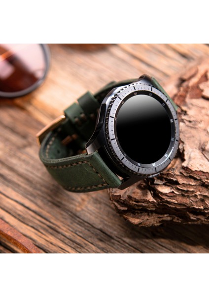 Vagave Samsung Galaxy Watch 4 / 5 / 6 Watch 6 Classic 40mm 43mm 44mm 47mm Watch 5 / Watch 5 Pro 40 44 45 Watch 4 40 42 44 46 mm 20 mm Deri Kordon Yeşil