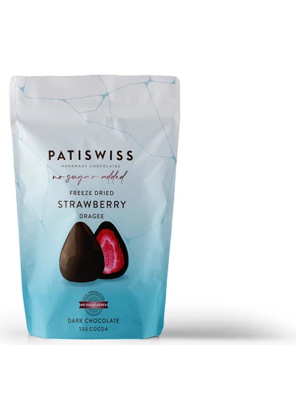 Patiswiss Şeker Ilavesiz Bitter Çilek Draje 80 gr