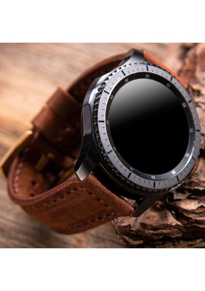 Samsung Galaxy Watch 6 / 5 / 4 Watch 6 Classic 40mm 43mm 44mm 47mm Watch 4 / Watch 5 Pro 40 44 45 Watch 5 40 42 44 46mm 20mm Deri Kordon Kahverengi