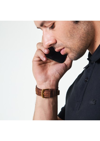 Samsung Galaxy Watch 6 / 5 / 4 Watch 6 Classic 40mm 43mm 44mm 47mm Watch 4 / Watch 5 Pro 40 44 45 Watch 5 40 42 44 46mm 20mm Deri Kordon Kahverengi fırsatları