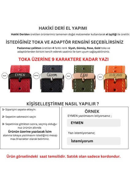 Apple Watch 42MM 44MM 45MM 49MM 3 / 4 / 5 / 6 / se / 7 / 8 / 9 / Ultra / Ultra 2 Deri Kordon Sarı fırsatları