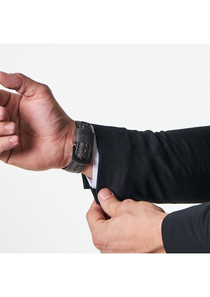 Samsung Galaxy Watch Kordon Galaxuy Watch 4 / 5 / 6 Watch 6 Classic 40 mm 43 mm 44 mm 47 mm Watch 5 / Watch 5 Pro 40 44 45 Watch 4 40 42 44 46mm 20mm Deri Kordon Gri