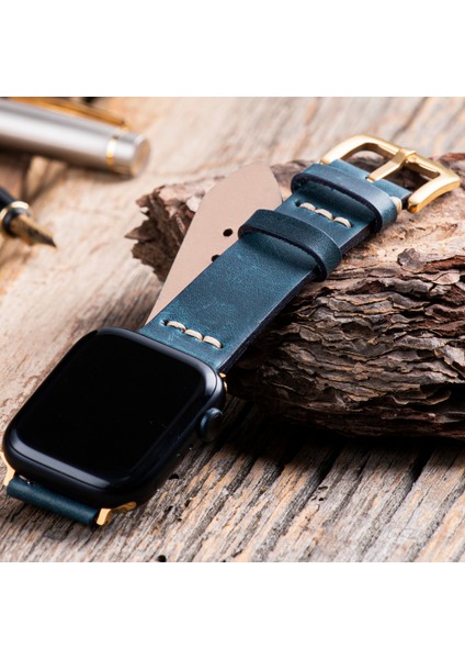 Apple Watch Uyumlu 42MM 44MM 45MM 49MM 1 / 2 / 3 / 4 / 5 / 6 / Se / 7 / 8 / 9 Ultra Ultra 2 Deri Kordon Deri Kayış