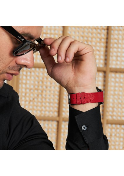 Huawei Watch Deri Kordon Watch GT5 / GT4 Gt 2 3 4 5 Pro 46mm Gt2 E Gt2e Gt2pro Gt3 Pro Gt3pro Se 2e Elite Huawei Watch 4 Pro Ultimate Deri Kordon Kayış 46 22mm Kırmızı