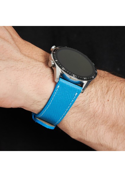 Huawei Watch Deri Kordon Watch Gt2 E Gt2e Gt2pro Gt3 Pro Gt3pro Watch GT5 / GT4 Gt 2 3 4 5 Pro 46mm Se 2e Elite Huawei Watch 4 Pro Ultimate Deri Kordon Kayış 46 22mm Mavi fiyatları