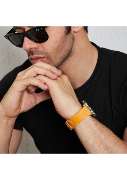 Huawei Watch Deri Kordon Watch GT5 / GT4 Gt 2 3 4 5 Pro 46mm Gt2 E Gt2e Gt2pro Gt3 Pro Gt3pro Se 2e Elite Huawei Watch 4 Pro Ultimate Deri Kordon Kayış 46 22mm Sarı modelleri