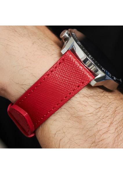 Huawei Watch Deri Kordon Watch GT5 / GT4 Gt 2 3 4 5 Pro 46mm Gt2 E Gt2e Gt2pro Gt3 Pro Gt3pro Se 2e Elite Huawei Watch 4 Pro Ultimate Deri Kordon Kayış 46 22mm Kırmızı