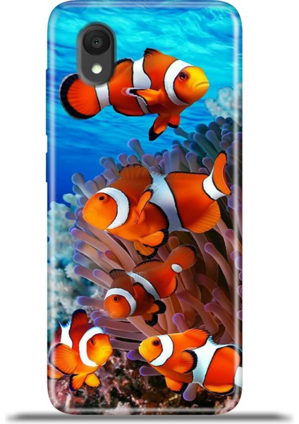 Alcatel 1 2022 Kılıf Esnek Silikon Kamera Koruma 4K Desenli Özel Tasarım - Nemo Balik