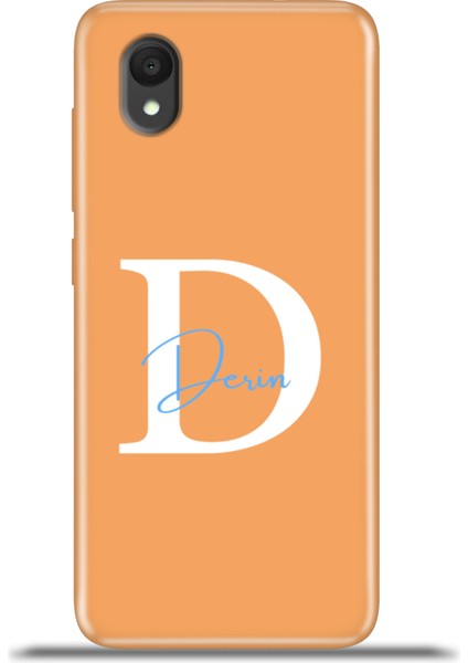 1 2022 Kılıf Silikon Esnek Kamera Koruma Kişiye Özel Isim Harf Zao Turuncu - D