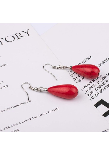 Turkuaz Sallantılı Küpe (Yurt Dışından)