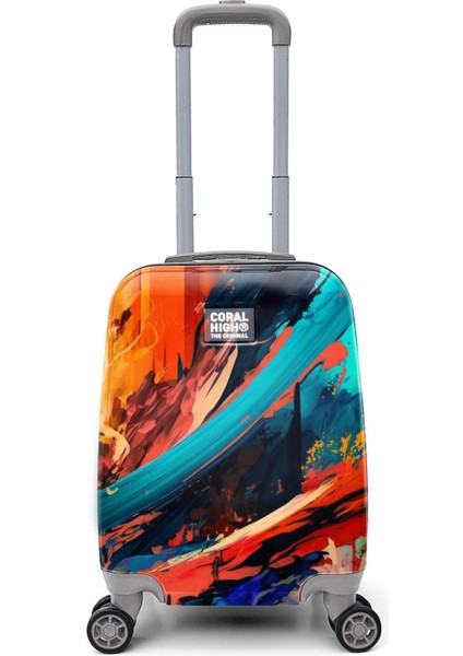 Renkli Desenli Mini Kabin Boy Valiz (40CM) 16765 indirimleri