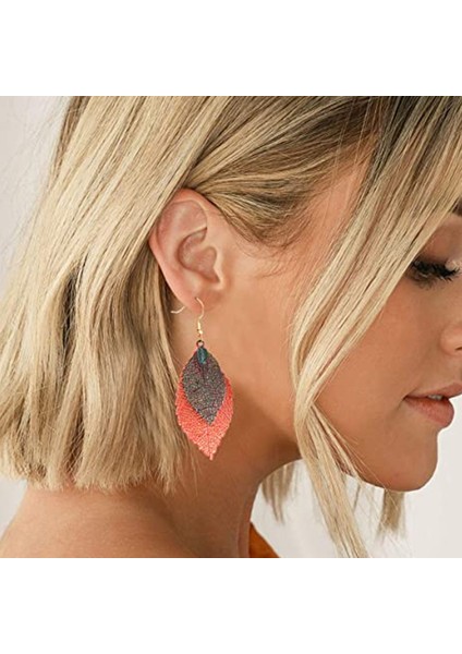 6 Çift Metal Yaprak Dangle Küpe Renkli Kolye Damla Kanca Bildirimi Küpe Seti Kadınlar Için Genç Kızlar (Yurt Dışından) fırsatları