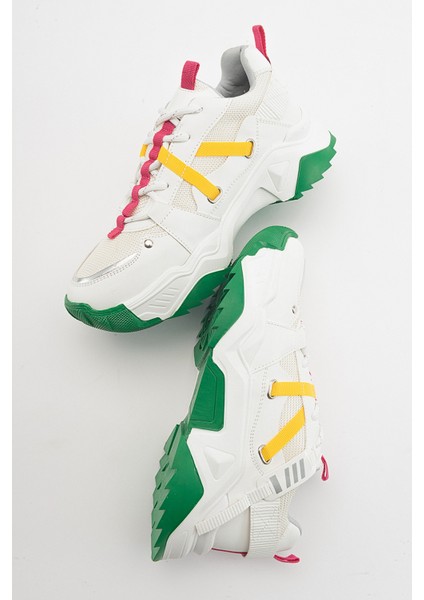 Leona Beyaz Fuşya Kadın Spor Sneakers fiyatları