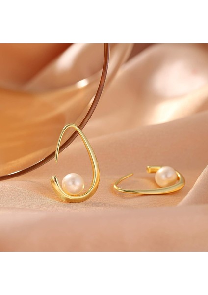 Inci Küpeler Kadınlar Için, 14K Altın Kaplama Tatlı Su Inci Boncuk Dangle Küpe Hipoalerjenik Damla Halkalar Kızlar Için (Yurt Dışından) fırsatları