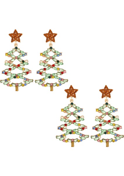 Tatil Noel Küpe Kadın Kızlar Için Hediye Güzel Sevimli Yıldız Kanca Damla Dangle Küpe (Yurt Dışından)