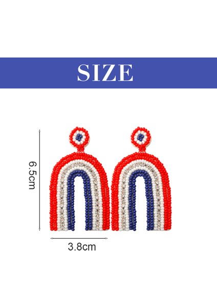 4 Temmuz Küpe Kadınlar Için, Boncuklu Bayrak Dangle Bırak Küpe Bağımsızlık Günü Vatansever Küpe Tatil Hediyeleri (Yurt Dışından) fiyatları