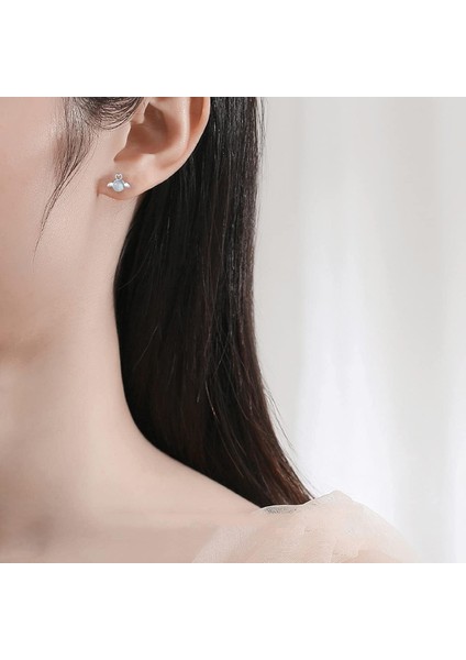 1 Çift 925 Ayar Gümüş Melek ve Şeytan Saplama Küpe Küçük Asimetrik Küpe Ay Taşlı Kakma Sevimli ve Benzersiz Küçük Gümüş ve Siyah Küpe (Yurt Dışından) fırsatları