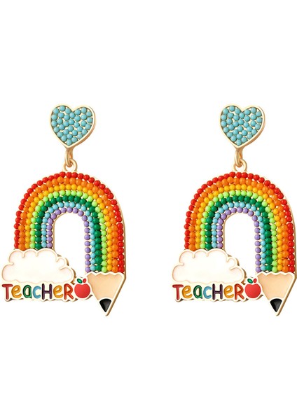 Boncuklu Kalem Öğretmen Küpe Kadın Kızlar Için Komik Kalem Bırak Dangle Küpe Öğretmenler Için Takdir Günü Okula Dönüş Hediyeleri (Yurt Dışından)