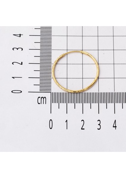 Desenli Altın Halka Küpe 14 Ayar 3 Cm. Çaplı indirimleri