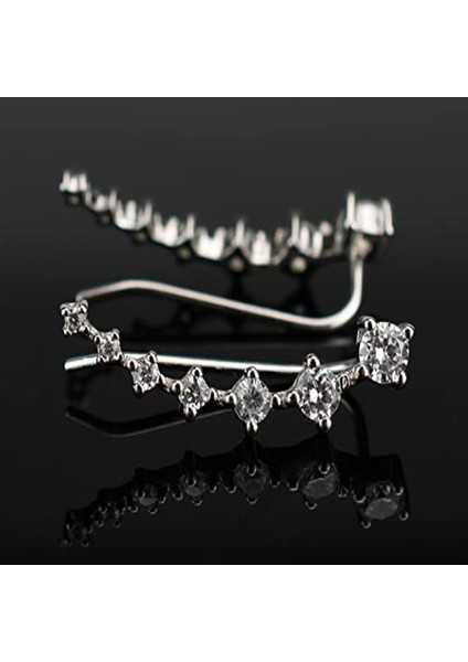 Bling Kulak Manşetleri 7 Kristal 925 Ayar Gümüş Hipoalerjenik (Yurt Dışından) modelleri