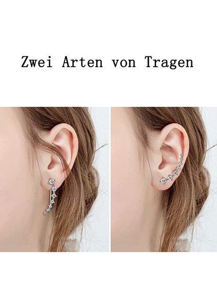 Bling Kulak Manşetleri 7 Kristal 925 Ayar Gümüş Hipoalerjenik (Yurt Dışından) fırsatları