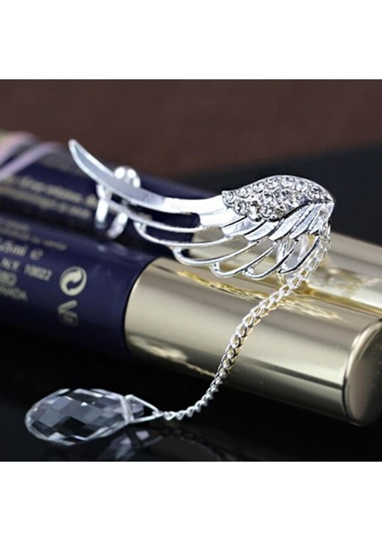 Kadın Melek Kanatları Kristal Gümüş Kübik Zirkonya Kristal Kulak Manşet Saplama Küpe Dangly Küpe Asılı Küpeler (Yurt Dışından) fiyatları