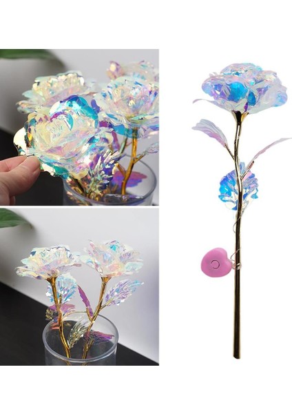 24K Galaxy Gül Işıklı/ışıksız Sevgililer Günü Yıldönümü Doğum Günü Düğün Hediyesi (Yurt Dışından)