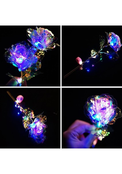 24K Galaxy Gül Işıklı/ışıksız Sevgililer Günü Yıldönümü Doğum Günü Düğün Hediyesi (Yurt Dışından) modelleri