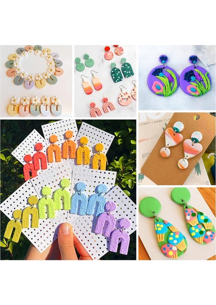 24'lü Polimer Kil Kesici Küpe Paketi 10 Şekilli Kil Kesici Küpe Klipsleri Kancalar Atlama Halkaları Küpe ve Takı Yapımı Için Polimer Kil Kesici (Yurt Dışından) fiyatları