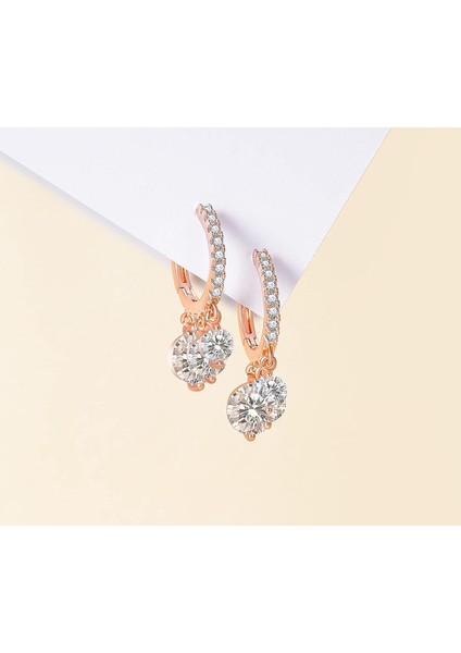 Dangle Küpe Köpüklü Elmas Dangle Hoop Küpe Kadınlar Için Hipoalerjenik Küçük Hoop Damla Dangle Küpe Takı (Yurt Dışından)