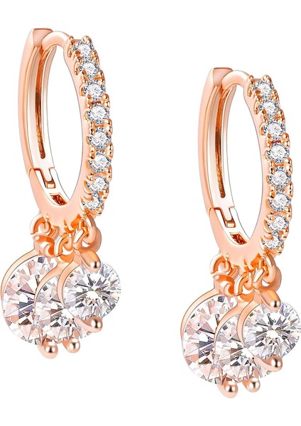 Dangle Küpe Köpüklü Elmas Dangle Hoop Küpe Kadınlar Için Hipoalerjenik Küçük Hoop Damla Dangle Küpe Takı (Yurt Dışından) fiyatları