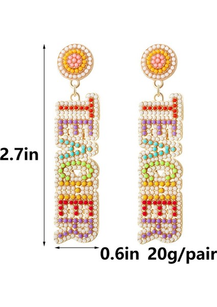 Öğretmen Küpe Boncuklu Maestra Dangle Küpe Öğretmen Takdiri Için Okula Dönüş Hediyeleri (Yurt Dışından) fiyatları