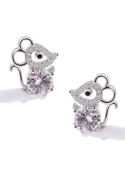 Kadınlar Için Küpe - 925 Ayar Gümüş Küçük Taze Elmas Küpe Sevimli Küçük Fare Saplama Küpe Tatlı Fare Yılı Zodyak Küpe Kadın Kızlar Için Hediyeler (Yurt Dışından) fiyatları