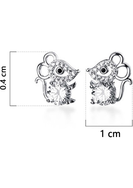 Kadınlar Için Küpe - 925 Ayar Gümüş Küçük Taze Elmas Küpe Sevimli Küçük Fare Saplama Küpe Tatlı Fare Yılı Zodyak Küpe Kadın Kızlar Için Hediyeler (Yurt Dışından) indirimleri