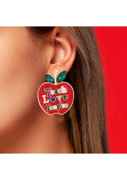 Kadınlar Için 2 Çift Öğretmen Sallantılı Küpe, Öğretmenler Günü Hediyeleri Için Okula Dönüş Küpeleri, Yaratıcı Küpeler (Yurt Dışından) modelleri