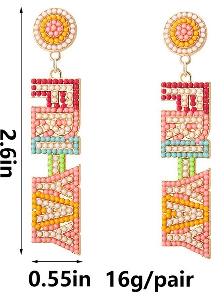 Öğretmen Küpe Kadınlar Için Damla Küpe Rhinestone Mektup Frı-Yay Dangle Küpe Renkli Öğretmen Takdir Hediye (Yurt Dışından) fiyatları