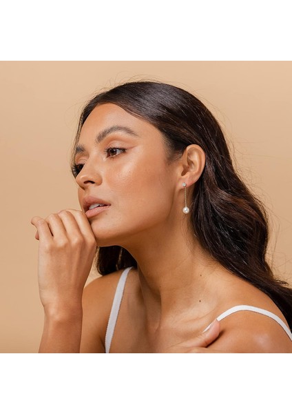 Gümüş Post Kabuk Inci Damla Küpe | Bayan Inci Küpe (Yurt Dışından) modelleri