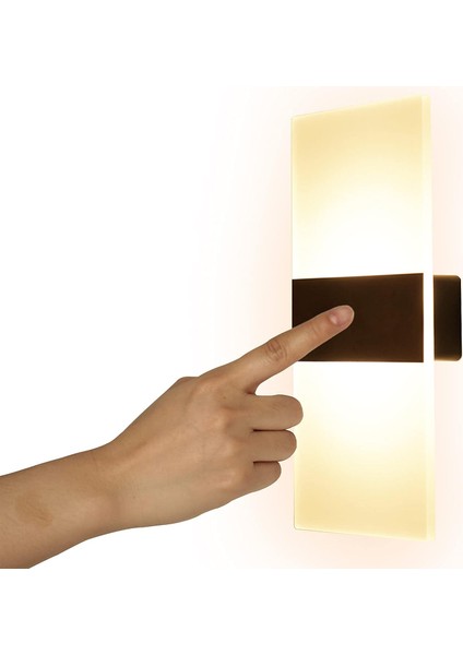LED Dokunmatik Kontrol Duvar Işığı Modern Manyetik Duvar Işığı 2.5W USB ile Şarj Edilebilir Kanal Işığı Ayarlanabilir Parlaklık Gece Lambası Sıcak Beyaz 3000K (Yurt Dışından)