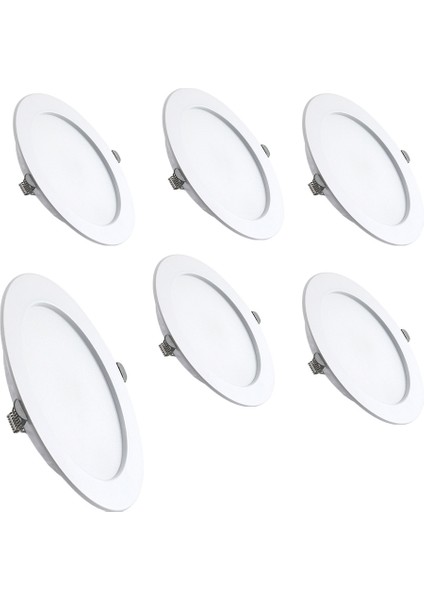 LED Gömme Spot Işığı 230V Ultra Düz 15W Tavan Spot Işığı 1200LM Soğuk Beyaz 6'lı Set (Yurt Dışından) fiyatları