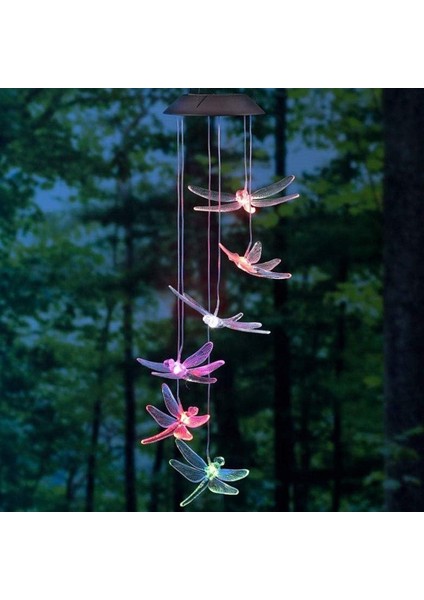 Güneş Rüzgar Ahenge Dragonfly Mobil LED Işık Yard Bahçe Rüzgar Ahenge Lamba Aksesuarları Ev Dekor Için Renk Değiştirme (Rastgele Renk) (Yurt Dışından)